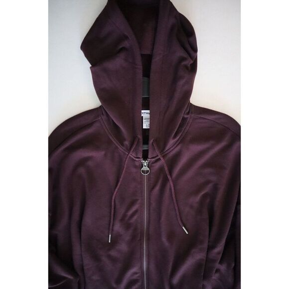 ATHLETA 860065-02 Women Sz L Purple Oversized Balance Full Zip Hooded Jacket - Picture 3 of 11